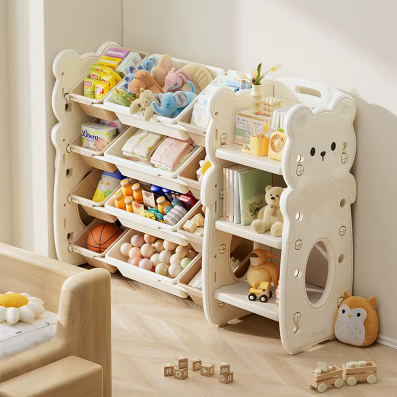 Étagère de rangement pour jouets d'enfants, grande capacité, organisateur multi-niveaux pour la maison, étagère de rangement pour bébé, pour le salon