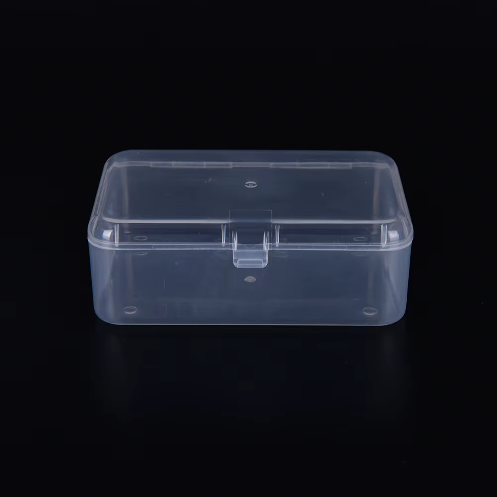 Boîte de rangement en plastique Transparent avec couvercle