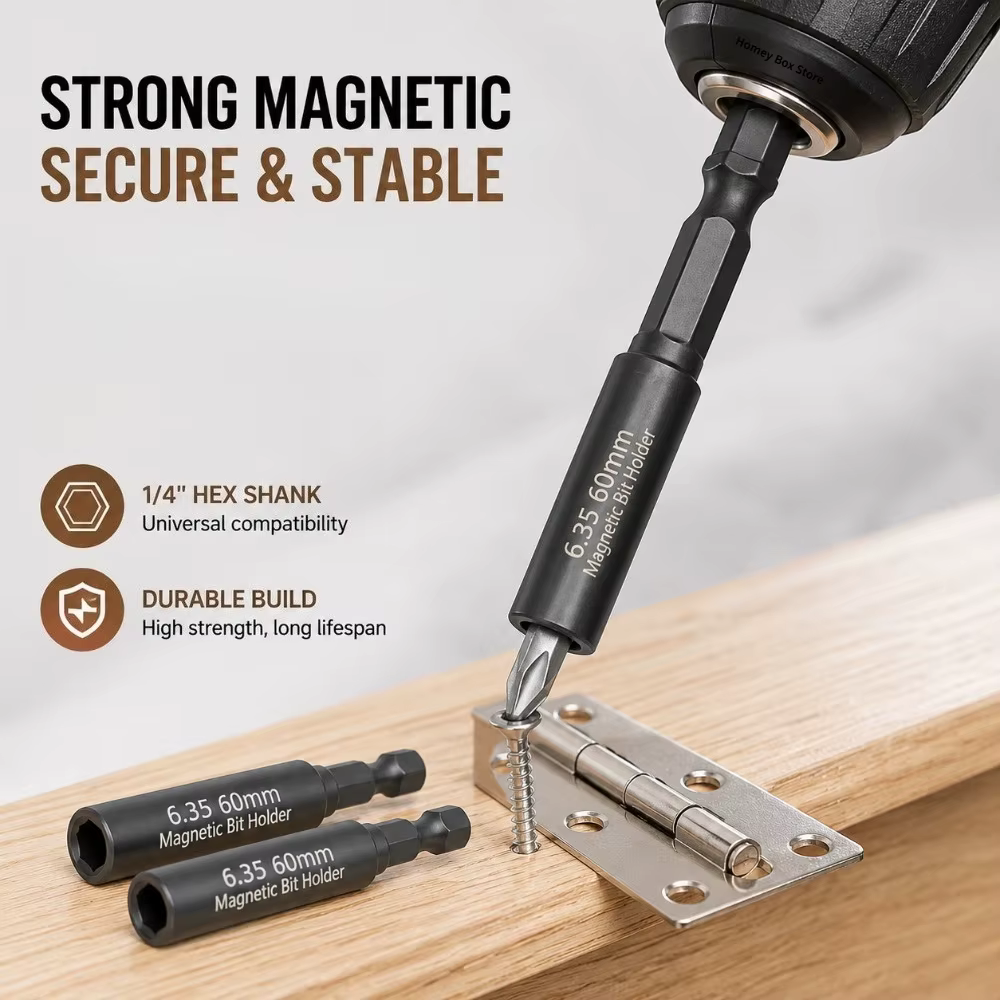 Tige d'extension magnétique pour embouts de tournevis 60 mm