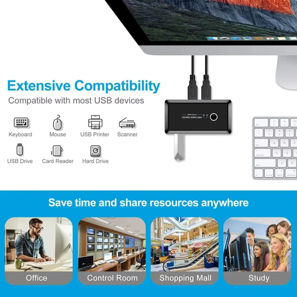 Sélecteur de commutateur KVM USB 2.0/3.0