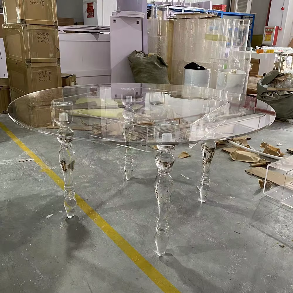 Table courbe acrylique au Design créatif