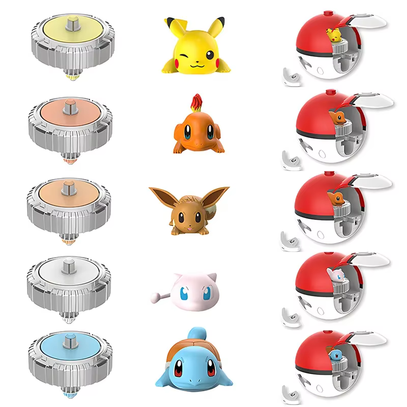Original Pokemon Pikachu toupie arène dessin animé Figure tirer monstre elfe balle bataille jeu garçon enfants enfant cadeau d'anniversaire