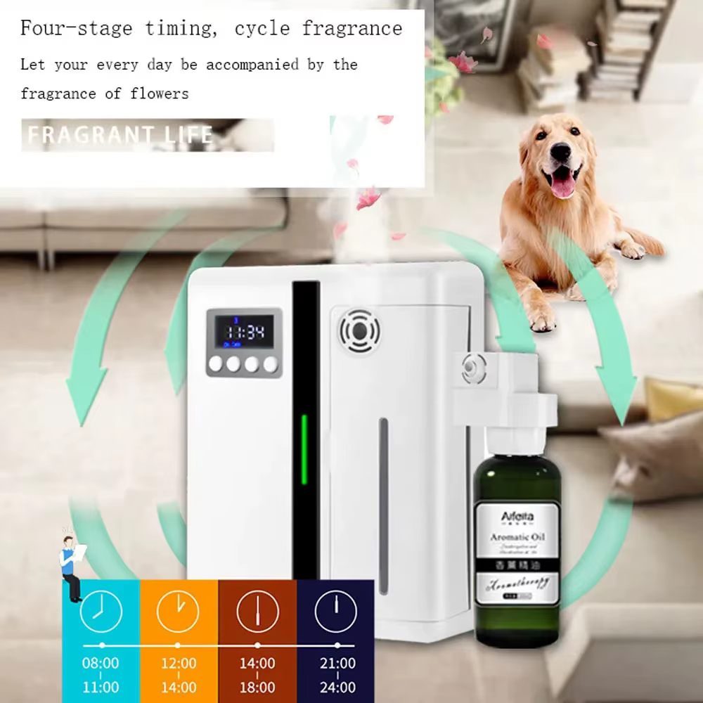 Diffuseur de parfum de pièce, couverture 300m3, désodorisant, diffuseur d'huile Bluetooth pour huile essentielle, odeur électrique pour parfum domestique