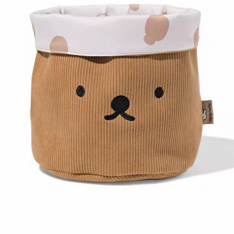 Poubelle de rangement en velours côtelé série Miffy
