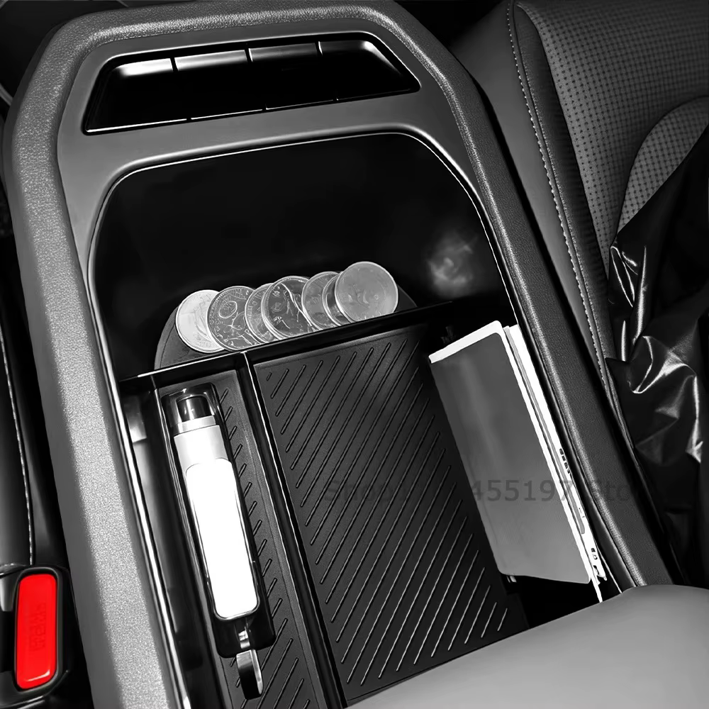 Boîte de rangement pour accoudoir de voiture, compartiment de rangement en ABS, organisation de rangement, fournitures de rangement antidérapantes pour Kia EV3 2024 2025