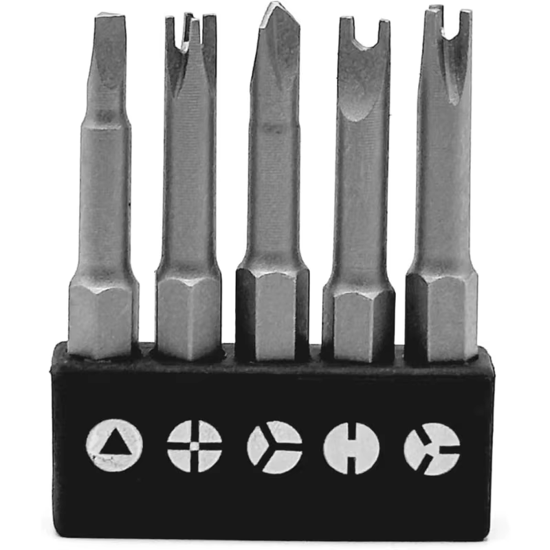 Jeu d'embouts d'insertion de tournevis de forme spéciale en 5 formes différentes