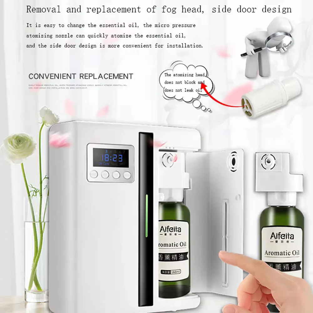 Diffuseur de parfum de pièce, couverture 300m3, désodorisant, diffuseur d'huile Bluetooth pour huile essentielle, odeur électrique pour parfum domestique