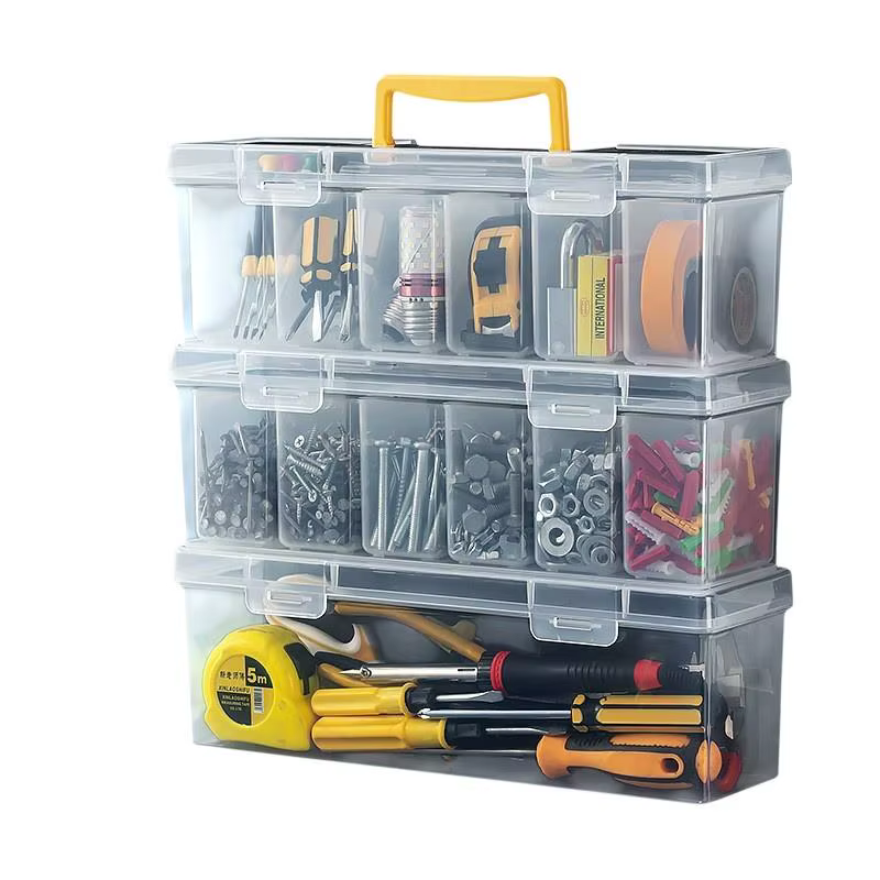 ♬ Boîte à outils portable transparente multifonctionnelle