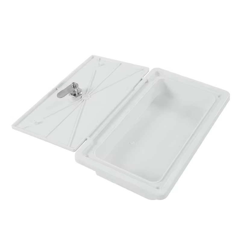 Trappe avec boîte de rangement et serrure ABS blanc étanche RV caravane hayon pour camping-car extérieur RV bateaux marins accessoires