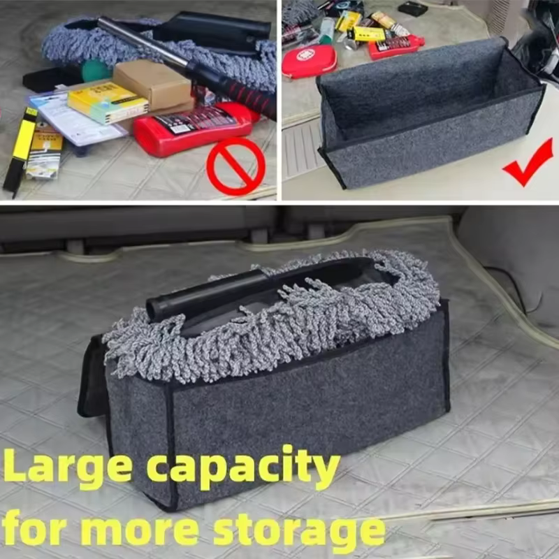 Boîte de rangement en feutre pour accessoires de voiture