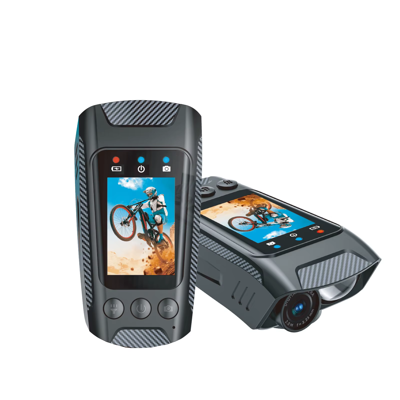 Caméra d'action HD 4K 60FPS pour casque de moto