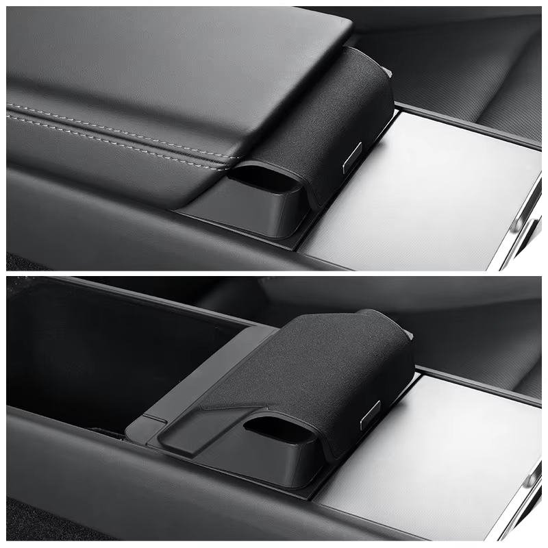 Plateau de rangement de lunettes de Console centrale pour Tesla modèle 3 Highland modèle Y Juniper, boîte de rangement de voiture en Silicone, organisateur d'accessoires
