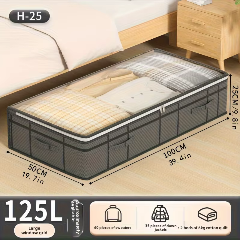 2 boîtes de rangement extra larges sous le lit