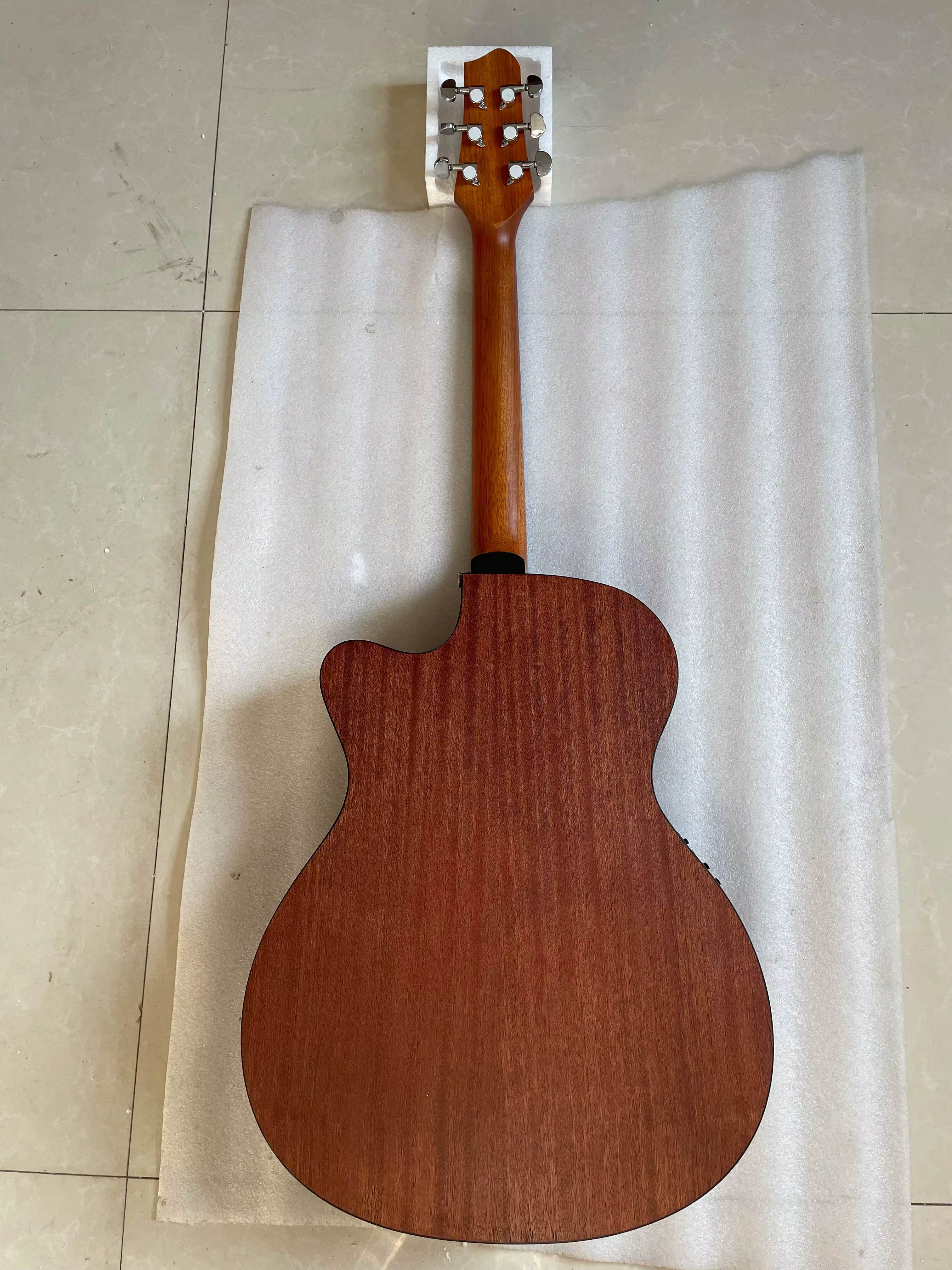 Guitare acoustique électrique avec égaliseur, personnalisée, 6 cordes, entièrement faite à la main, conception en coupe, Folk, haute qualité, 40 pouces