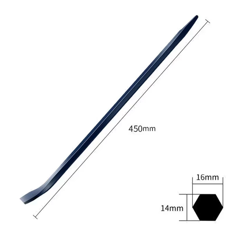 1 pièces pied de biche Hexagonal multifonctionnel 450mm acier au chrome Vanadium barre de levier audacieuse