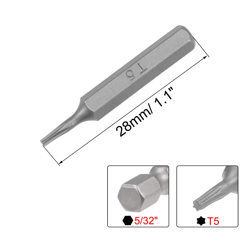Tournevis Torx T2 T5 T6 T8