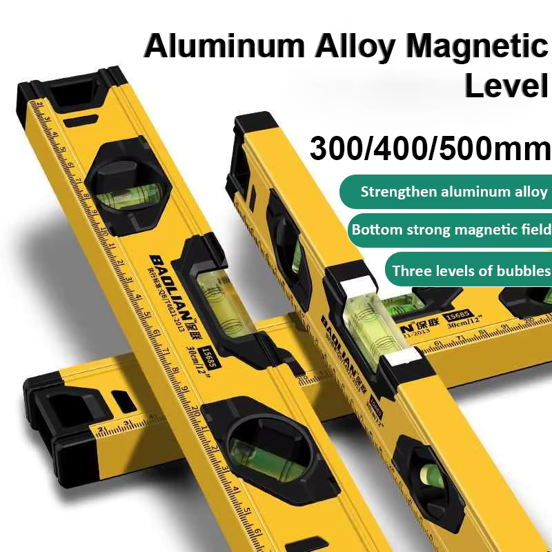 Règle de niveau magnétique en alliage d'aluminium