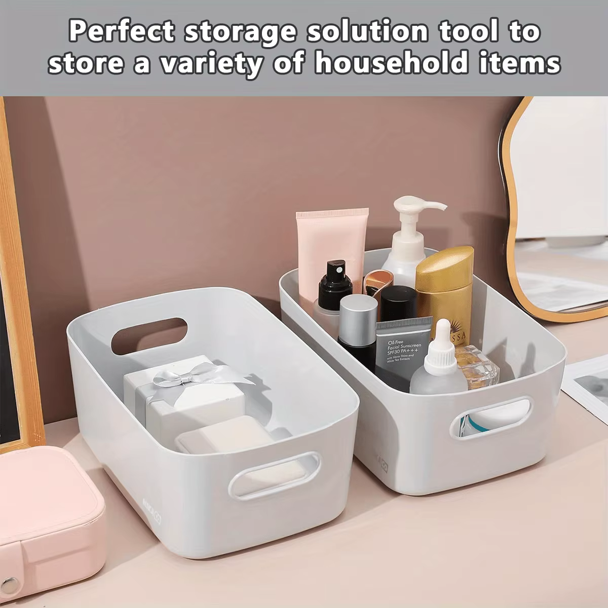 Bacs de rangement empilables en plastique