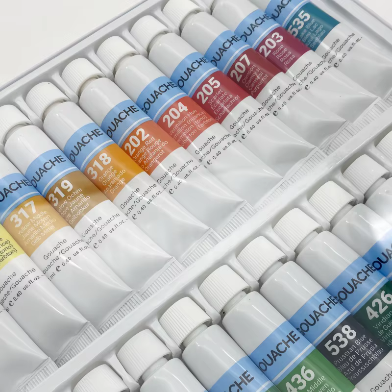 Ensemble de peinture gouache 12 couleurs / 24 couleurs