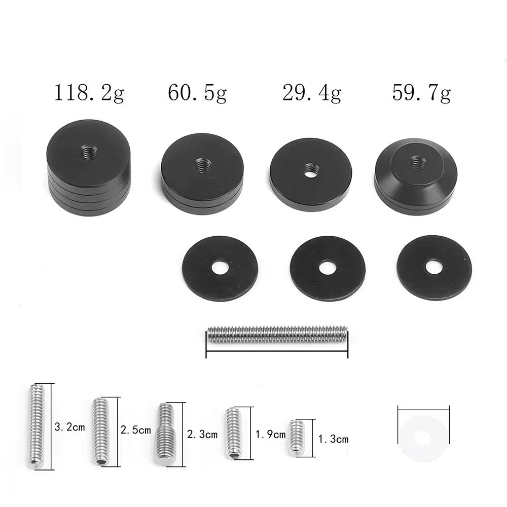 Kit de poids de stabilisateur d'arc de tir à l'arc Kit de contrepoids détachable en alliage d'aluminium accessoires de