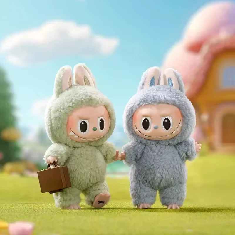 POPMART LABUBU les monstres passionnant Macaron série boîte aveugle poupées en vinyle pendentifs Surprise