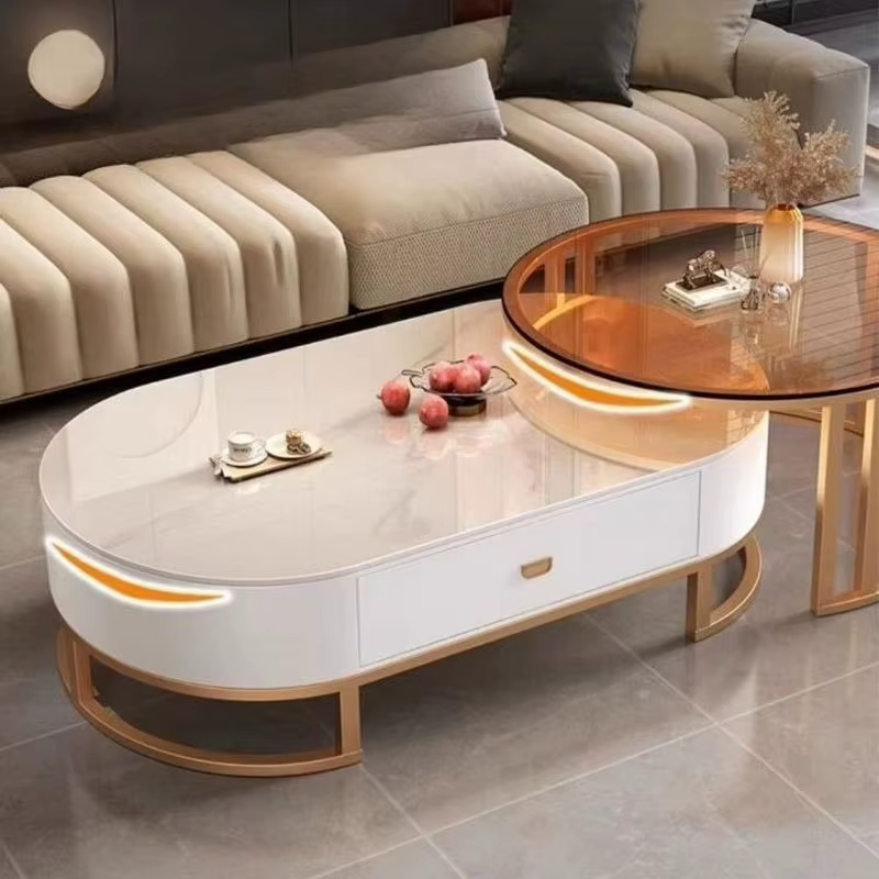Table basse en marbre pour carnet de notes, italienne, Unique, de luxe, Design rond, Mesa Centro, accessoires de Salon pour la maison