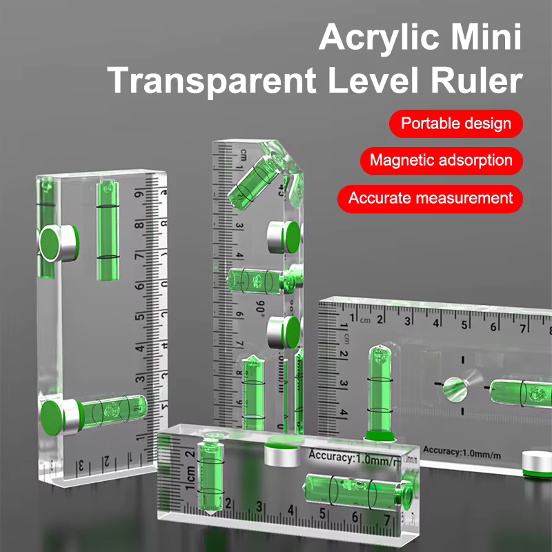 Mini rapporteur de niveau magnétique acrylique ultra précis ; Outil