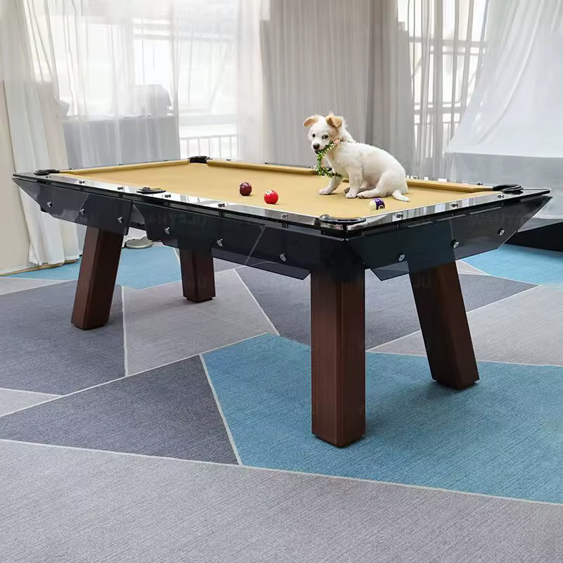 Table de billard de luxe en verre de haute qualité avec plateau de salle à manger