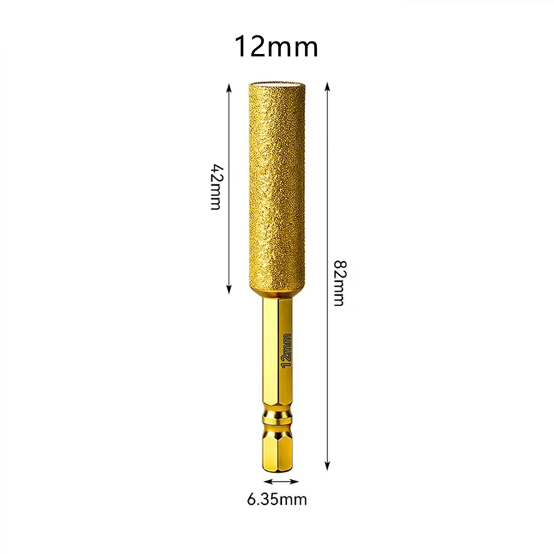 D6 8 10 12 4 pièces forets à noyau de diamant filetage de forage à sec tige hexagonale foret
