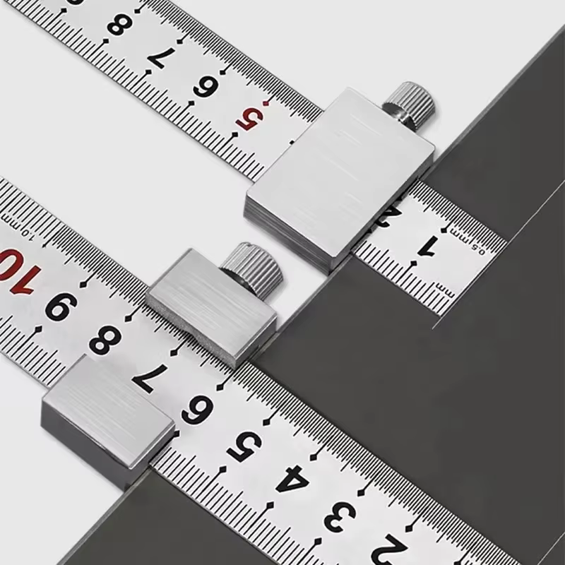 Positionnement précis outils pour le travail du bois menuiserie règle en acier