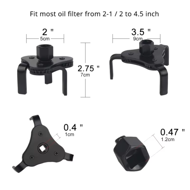Clé universelle noire pour filtre à huile