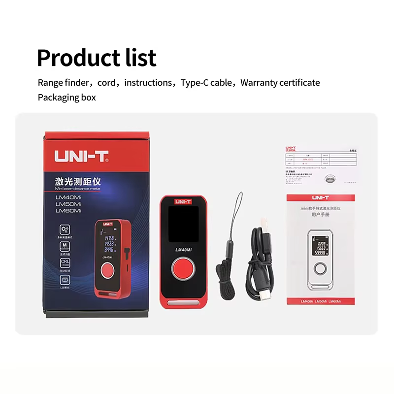 Télémètre Laser UNI-T 40m 60m