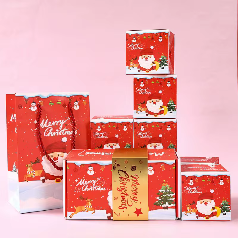 8 coffrets cadeaux surprise rouges
