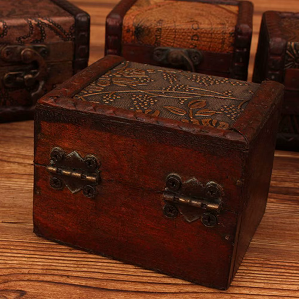 Boîte de rangement en bois de Style chinois