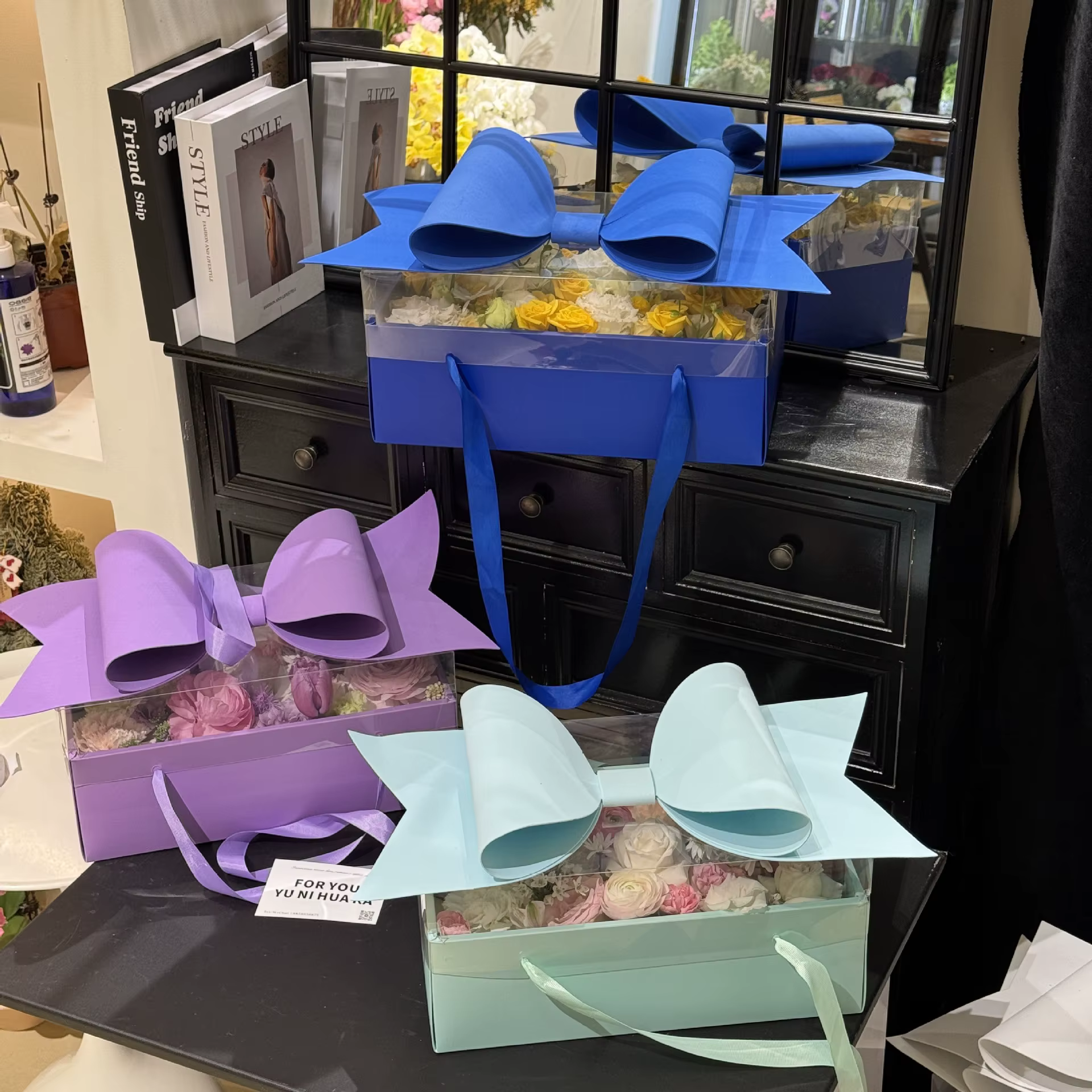 Boîte cadeau fleurs, boîte cadeau Saint-Valentin