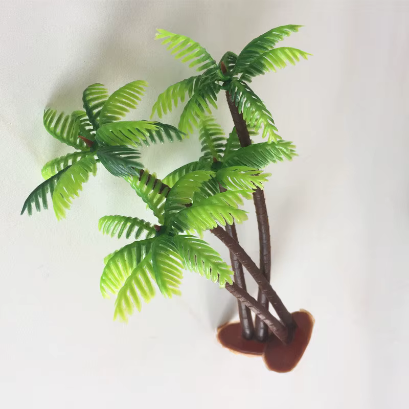 Mini plante de cocotier en plastique, 5 pièces, artisanat Micro paysage, décor d'aquarium, Figurines de bureau pour la maison