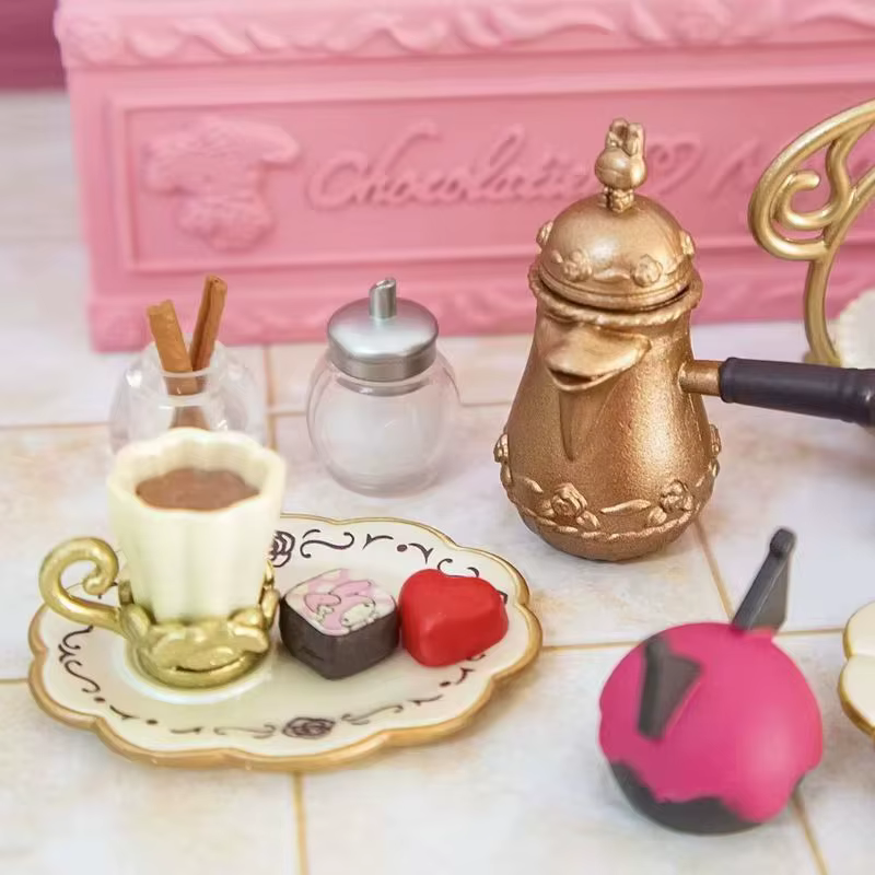 Série Rétro Café : Boîte Mystère Kulomi Make Tea – Figurine Mignonne et Tendance