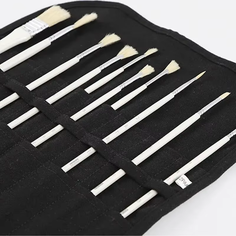 Sac de rangement pour pinceaux de peinture et toiles, 22 compartiments pour pinceaux d'aquarelle et de gouache, sac de rangement pour pinceaux de calligraphie, sac à stylos enroulable