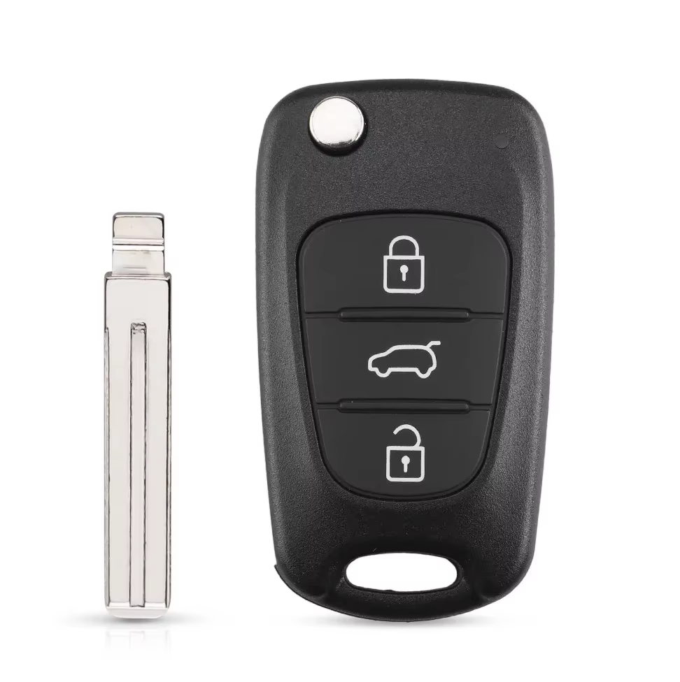 KEYYOU coque de clé à distance pour Hyundai I20 I30 IX35 I35 Accent Kia Picanto Sportage K5 3 boutons étui de clé à distance pliable