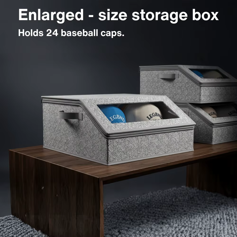 Boîte de rangement pour chapeaux de grande capacité