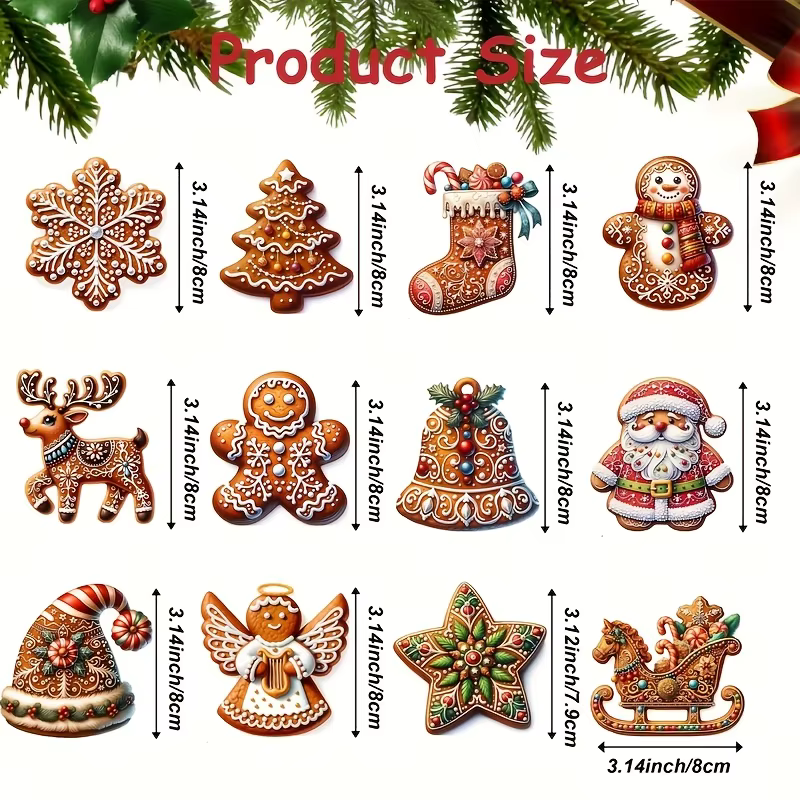 Ensemble d'ornements de noël en bois faits à la main