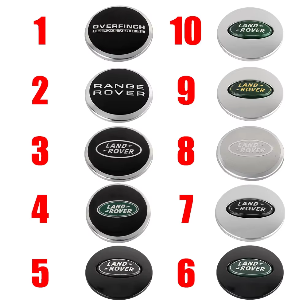 4 pièces 62mm Cache-moyeux de roue pour Land Rover RANGE