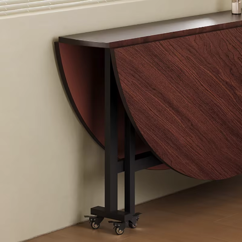 Table à manger ronde avec plateau tournant, 100/120cm, pour la maison, le salon, Portable, pliable et de rangement, pour la cuisine et le Restaurant