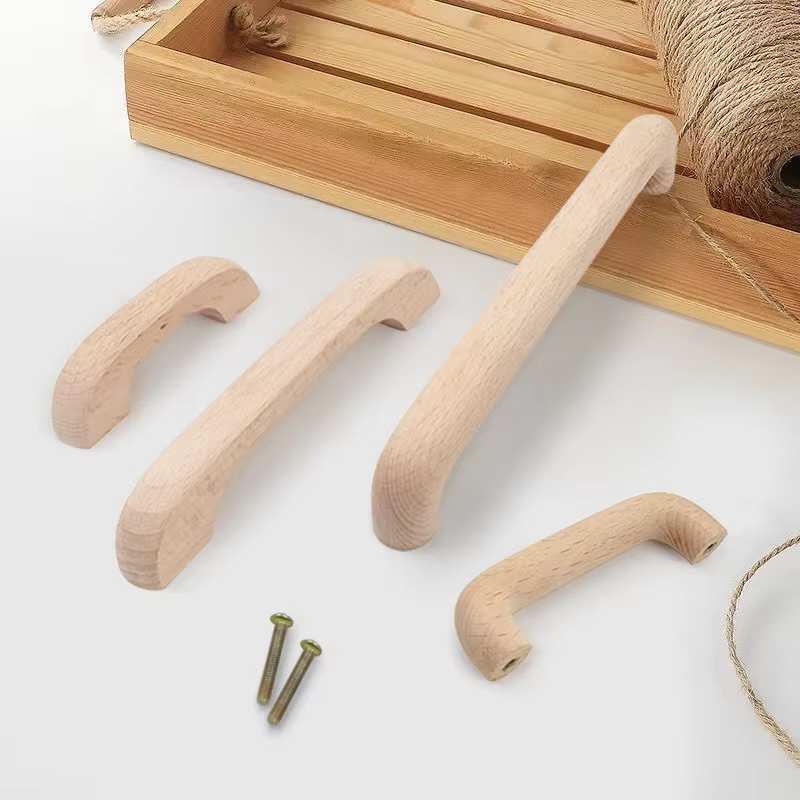 Poignée de meuble en bois massif, idéal pour placard de cuisine