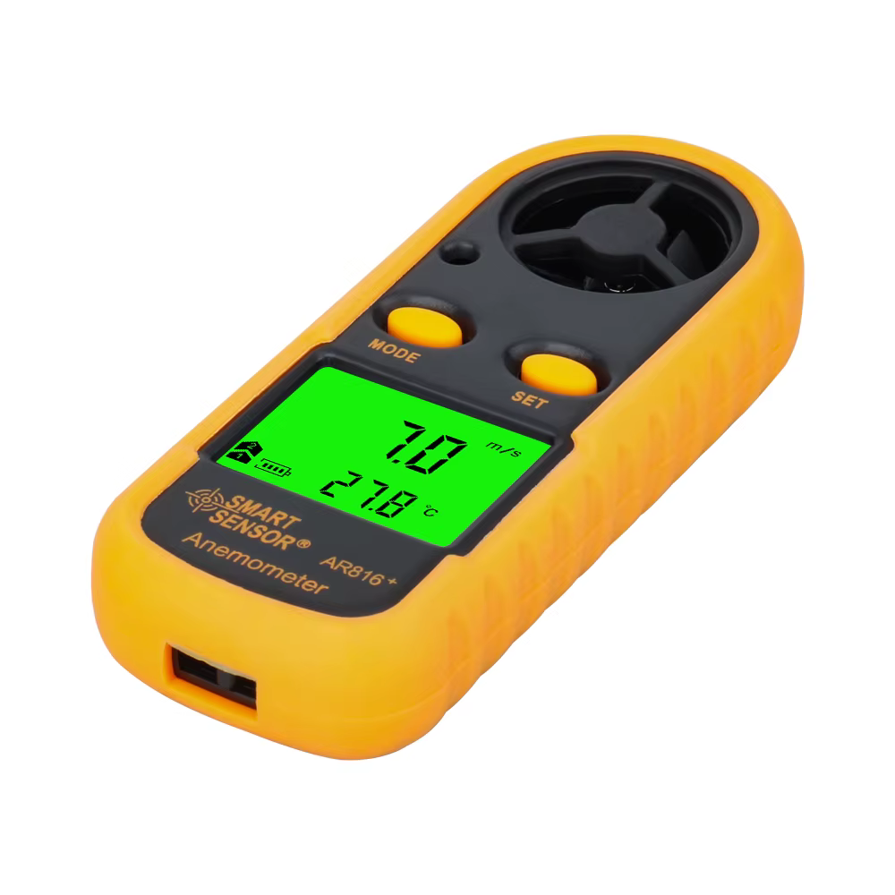 Therye.com-Jauge de vitesse du vent portable, anémomètre, compteur de vitesse du vent, testeur, instruments de mesure, détecteur de vitesse du vent, AR816 +