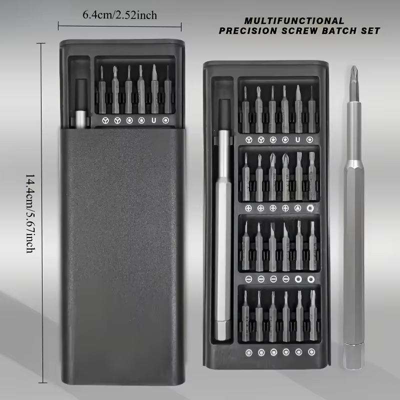 Kit de tournevis de précision numérique 24 en 1 avec boîte de rangement portable et outil de démontage d'appareils électroniques