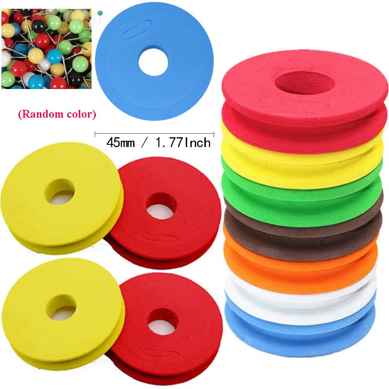 100 bobines de rangement en mousse pour ligne de pêche avec fente pour plomb, accessoires de pêche, couleur aléatoire