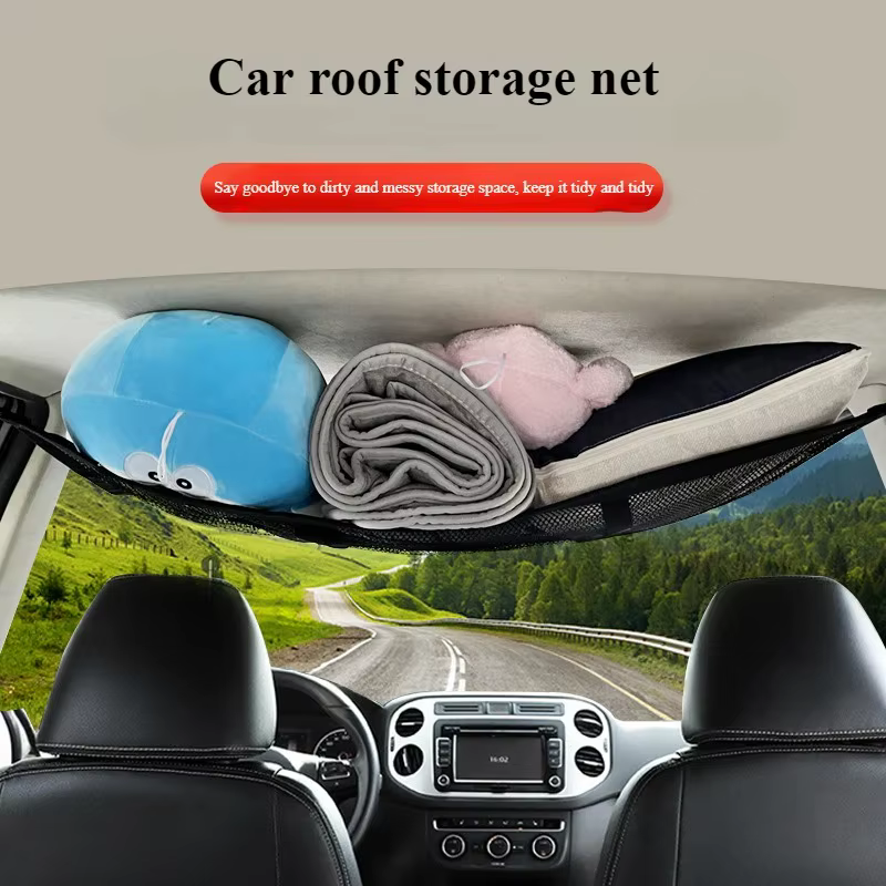 Sac de rangement universel pour plafond de voiture, filet de rangement pour camion, SUV, gain de place, organisateur de coffre de voiture, sac de rangement pour articles divers, sac de chargement de t