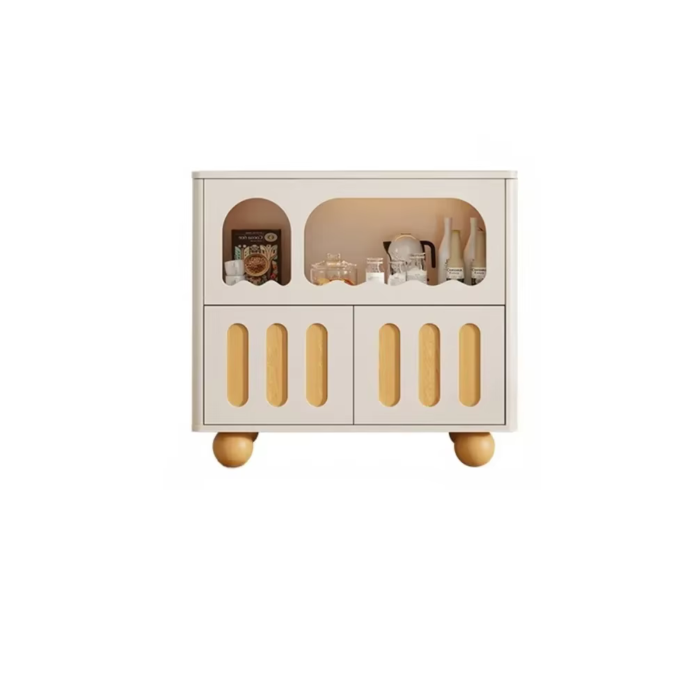 Armoire de rangement crème pour salon