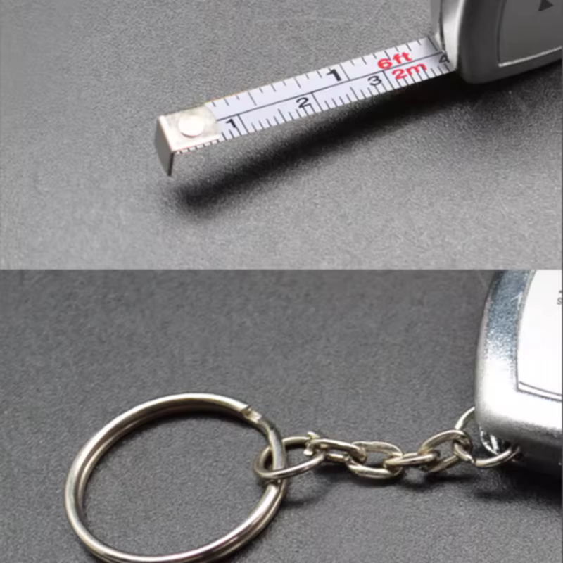 Petit ruban à mesurer en acier avec porte-clés